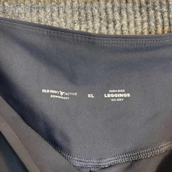Old Navy Womens Power Soft Leggings Size XL Blue High Rise Go Dry Athleisure - Picture 7 of 11